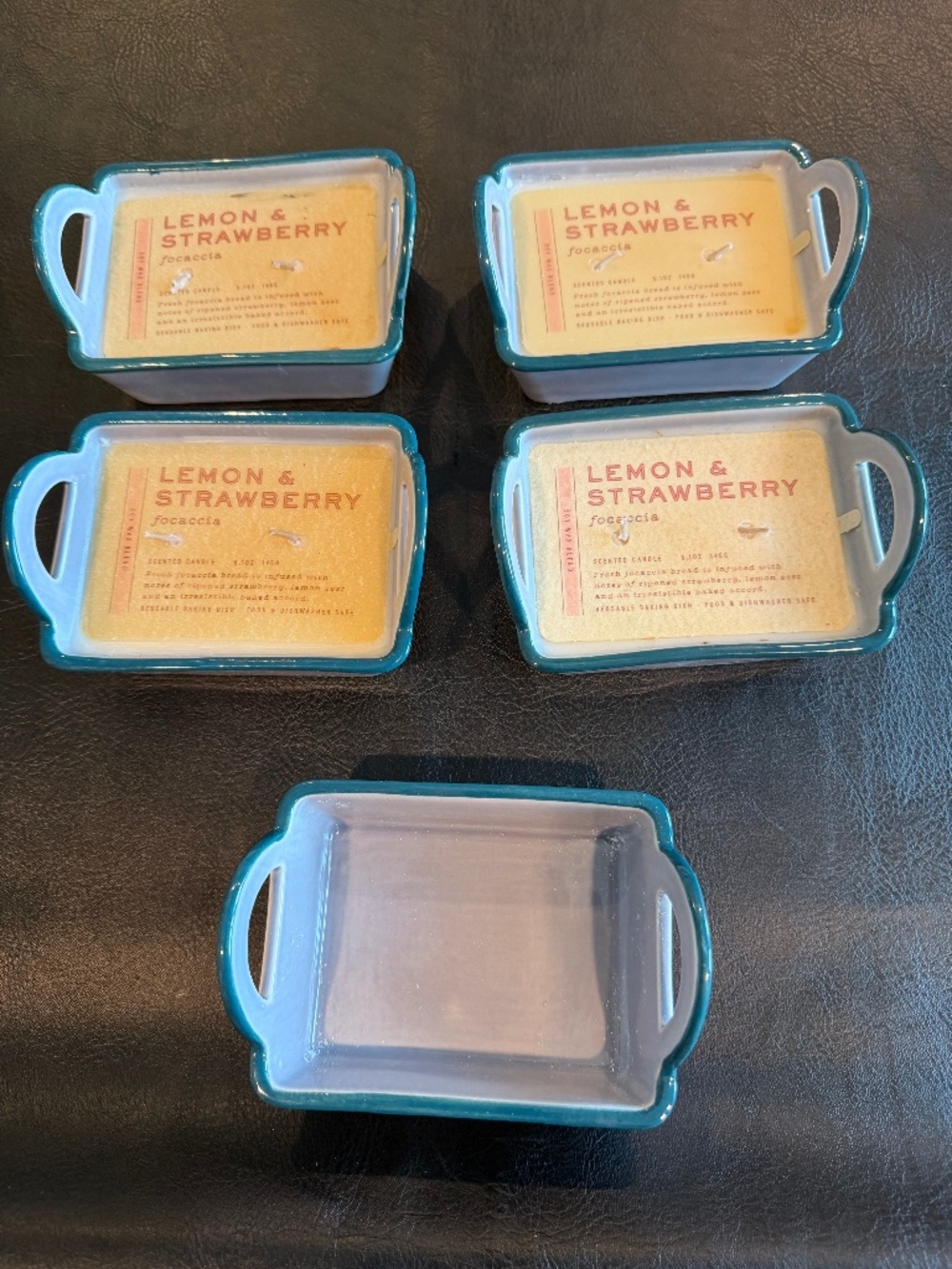 Anthropologie Illume Reusable Bread Pan Candle Set of 4